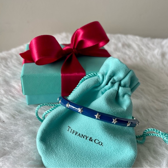 Tiffany and Co. Navy Stars Bangle - Picture 2 of 7